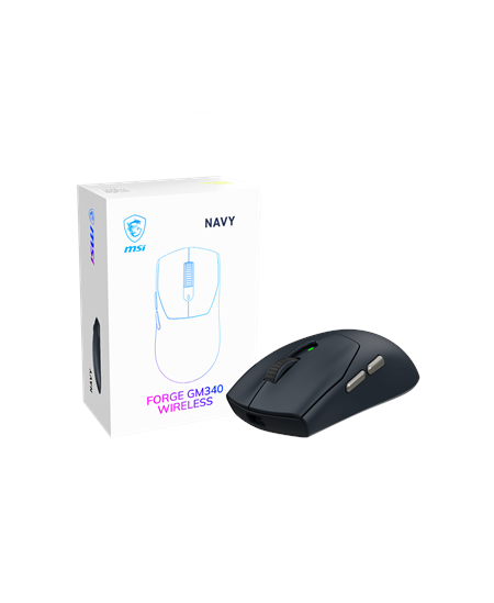 MSI Gaming Mouse | FORGE GM340 WIRELESS | Wireless | 2.4 GHz, Bluetooth, USB | Navy