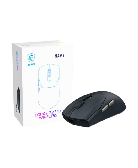 MSI Gaming Mouse | FORGE GM340 WIRELESS | Wireless | 2.4 GHz, Bluetooth, USB | Navy