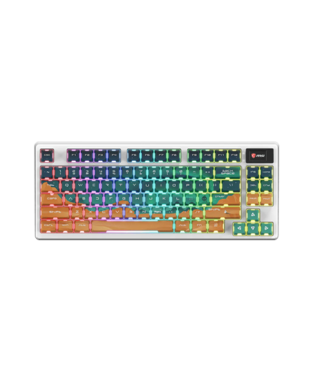 MSI FORGE GK600 TKL WIRELESS MARS | Gaming Keyboard | Wireless | US | Bluetooth | Wireless connection | Mechanical Linear