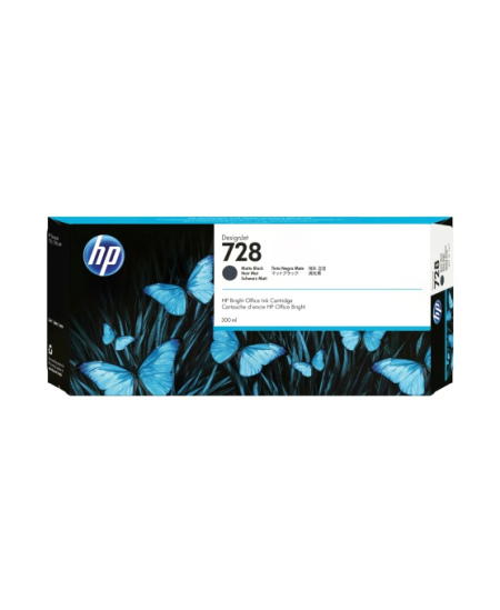 HP 728 DesignJet (F9J68A) Rašalinė kasetė, Matinė juoda