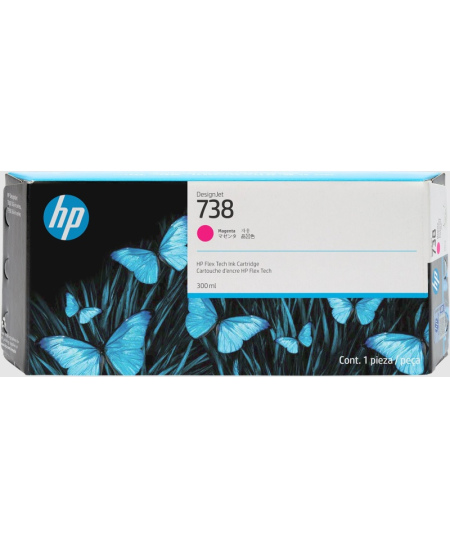 HP 738 (676M7A) Rašalinė kasetė, Purpurinė