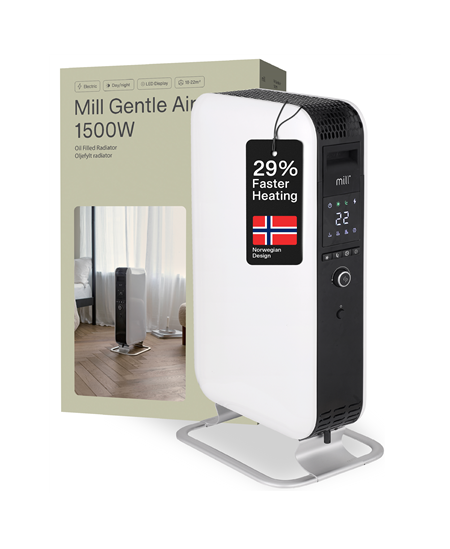 Mill | Heater | AB-H1500DN | Oil Filled Radiator | 1500 W | Number of power levels 3 | Suitable for rooms up to 16-24 m² | Whit