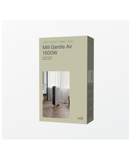 Mill | Heater | AB-H1500DN | Oil Filled Radiator | 1500 W | Number of power levels 3 | Suitable for rooms up to 16-24 m² | Whit