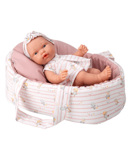 Lėlė rožinėje nešyklėje su meškiukais ARIAS, 26 cm