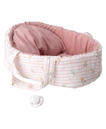 Lėlė rožinėje nešyklėje su meškiukais ARIAS, 26 cm