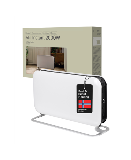 Mill Heater SG2000LED Convection Heater, 2000 W, Number of power levels 3, Suitable for rooms up to 5-20 m², White