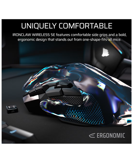 Corsair IRONCLAW SE | Gaming Mouse | Wireless/Wired | 2.4GHz, Bluetooth, USB-C | Black