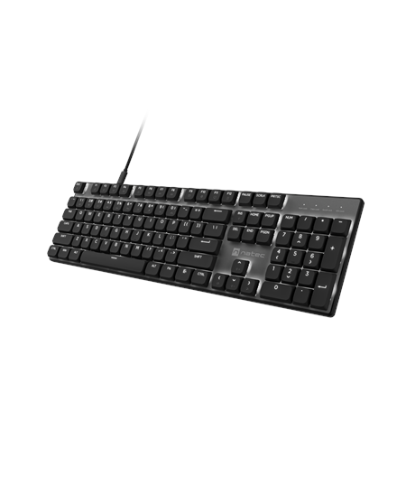 Natec Amberjack | Keyboard | Wired | US | Linear | White backlight, Hot-swappable switches, Anti-ghosting, Built-in memory, Macr