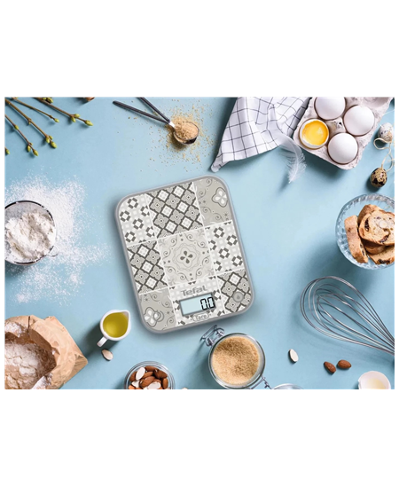 TEFAL Electronic Kitchen Scale | Optiss BC50D6V0 | Graduation 0.5/1 g | Display type LCD | Mozaic Decor