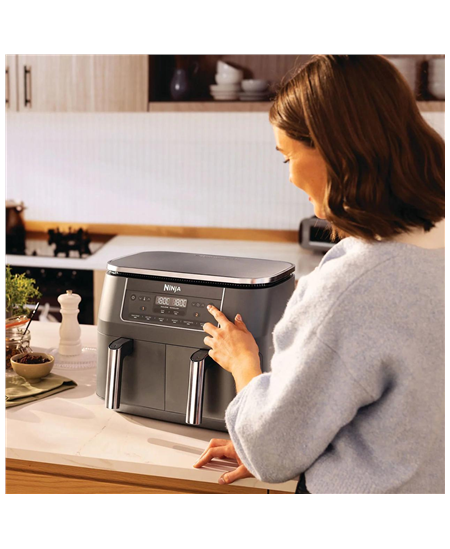 NINJA Double hot air fryer | DZ300EU | Power 2400 W | Capacity 7.6 L | Grey