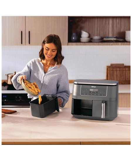 NINJA Double hot air fryer | DZ300EU | Power 2400 W | Capacity 7.6 L | Grey
