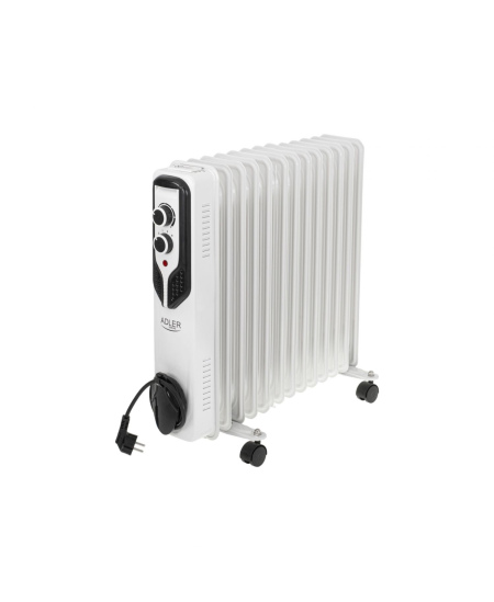 Adler | Oil-Filled Radiator | AD 7818 | Oil Filled Radiator | 2500 W | Number of power levels 3 | White
