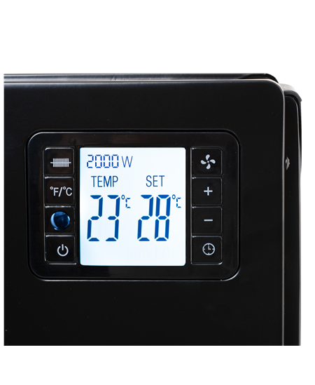 Camry Fan Heater with Remote Control | CR 7739 | Convection Heater | 2000 W | Number of power levels 3 (750W/1250W/2000W) | Blac
