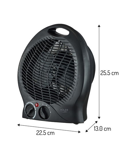 Adler AD 7761 Fan Heater, 2000 W, Black | Adler