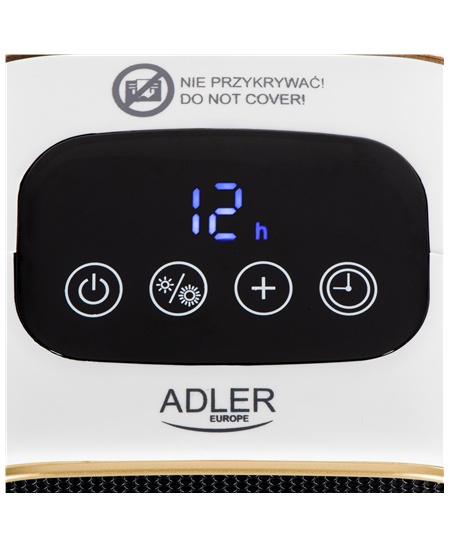 Adler AD 7762 Ceramic Fan Heater with LED Display, Cool Air Fan