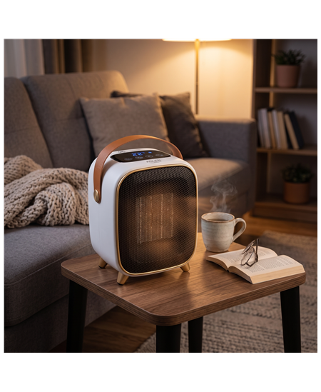Adler AD 7762 Ceramic Fan Heater with LED Display, Cool Air Fan