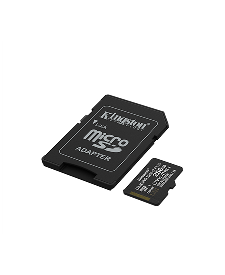 Kingston Canvas Select Plus | 256 GB | microSD | Flash memory class Class 10, UHS-I, U1/U3, video class 10/30, A1