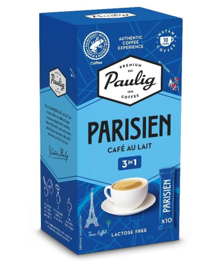 Kavos gėrimas PAULIG PARISIEN CAFÉ AU LAIT 3in1, 10 vnt.