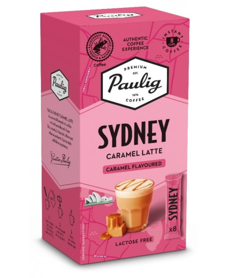 Kavos gėrimas PAULIG SYDNEY CARAMEL LATTE, 8 vnt.