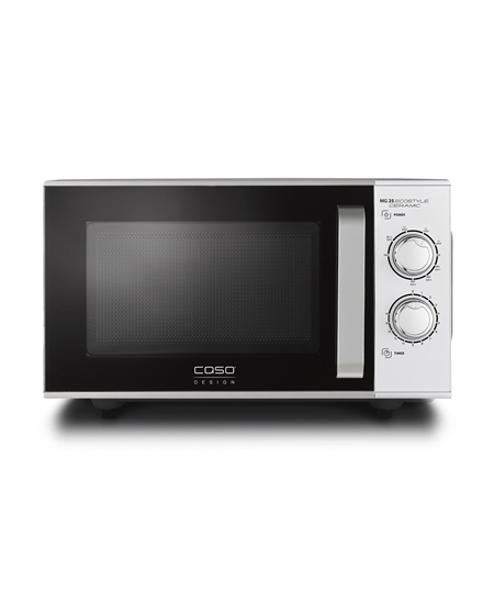 Caso | Ceramic Microwave Oven with Grill | MG 25 Ecostyle | Free standing | 900 W | 25 L | Grill | Silver