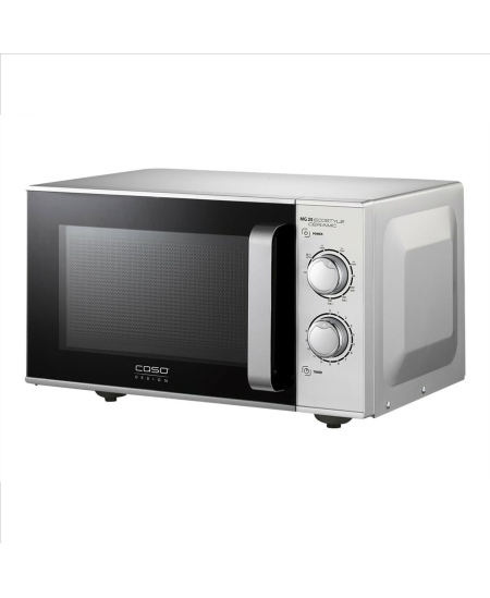 Caso | Ceramic Microwave Oven with Grill | MG 25 Ecostyle | Free standing | 900 W | 25 L | Grill | Silver
