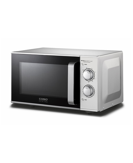 Caso | Ceramic Microwave Oven with Grill | MG 25 Ecostyle | Free standing | 900 W | 25 L | Grill | Silver
