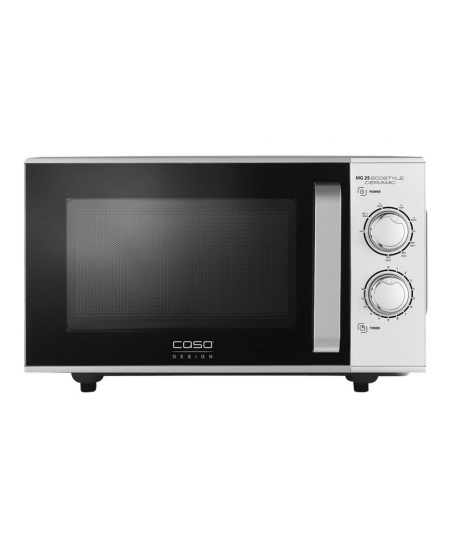 Caso | Ceramic Microwave Oven with Grill | MG 25 Ecostyle | Free standing | 900 W | 25 L | Grill | Silver