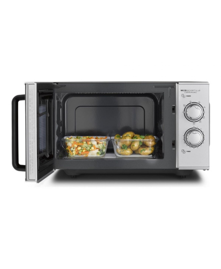 Caso | Ceramic Microwave Oven with Grill | MG 25 Ecostyle | Free standing | 900 W | 25 L | Grill | Silver