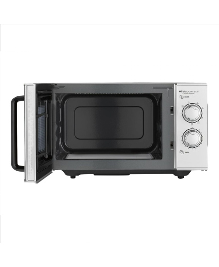 Caso | Ceramic Microwave Oven with Grill | MG 25 Ecostyle | Free standing | 900 W | 25 L | Grill | Silver