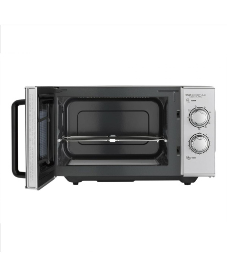 Caso | Ceramic Microwave Oven with Grill | MG 25 Ecostyle | Free standing | 900 W | 25 L | Grill | Silver