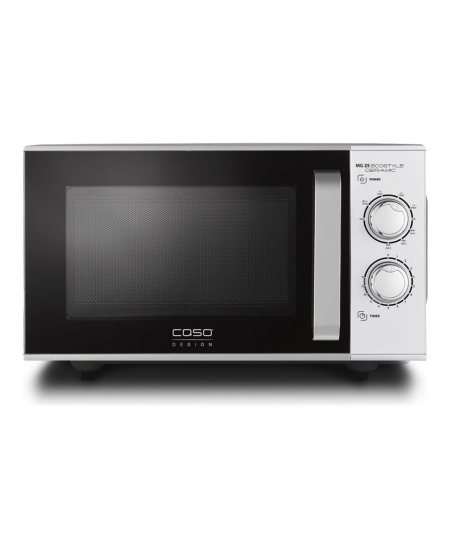 Caso | Ceramic Microwave Oven with Grill | MG 25 Ecostyle | Free standing | 900 W | 25 L | Grill | Silver