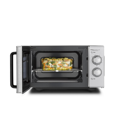 Caso | Ceramic Microwave Oven with Grill | MG 25 Ecostyle | Free standing | 900 W | 25 L | Grill | Silver