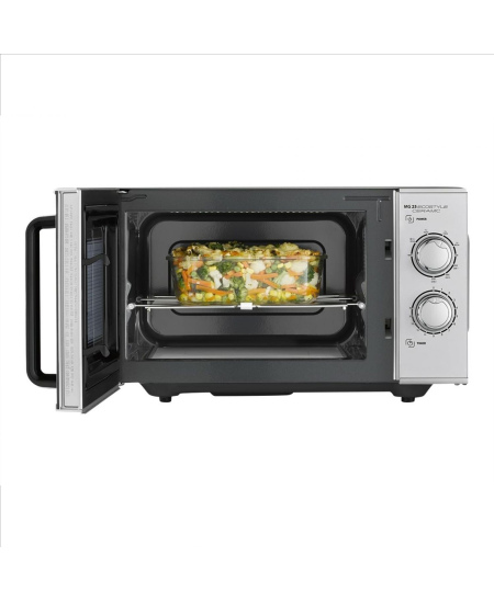 Caso | Ceramic Microwave Oven with Grill | MG 25 Ecostyle | Free standing | 900 W | 25 L | Grill | Silver