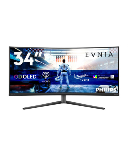 Philips | 34M2C6500/00 Evnia 6000 | 34 " | LED | WQHD | 21:9 | 175 Hz | 0.03 ms | 3440 x 1440 pixels | HDMI ports quantity 