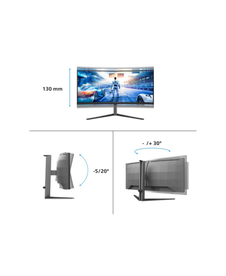 Philips | 34M2C6500/00 Evnia 6000 | 34 " | LED | WQHD | 21:9 | 175 Hz | 0.03 ms | 3440 x 1440 pixels | HDMI ports quantity 