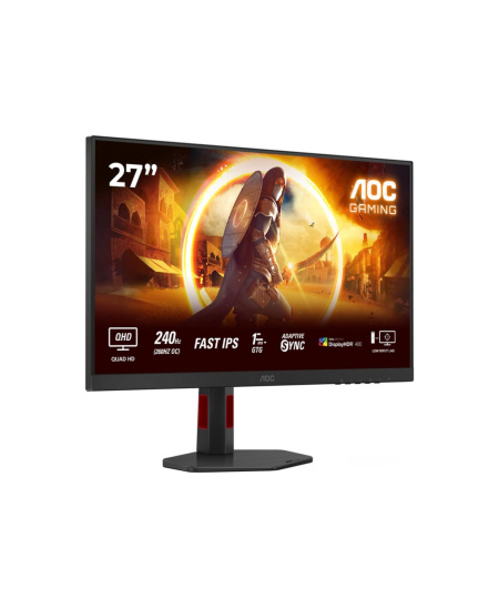 AOC | Q27G4ZR | 27 " | Fast IPS | QHD | 16:9 | 240 Hz | 1 ms | 2560 x 1440 pixels | 400 cd/m² | HDMI ports quantity 2 | Bl