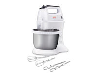 TEFAL HT312138 Quickmix | Hand Mixer | 300 W | Number of speeds 5 | Turbo mode | White/Stainless steel