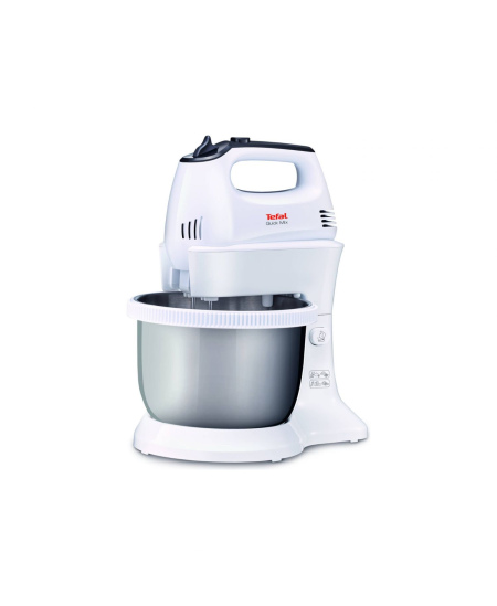 TEFAL HT312138 Quickmix | Hand Mixer | 300 W | Number of speeds 5 | Turbo mode | White/Stainless steel