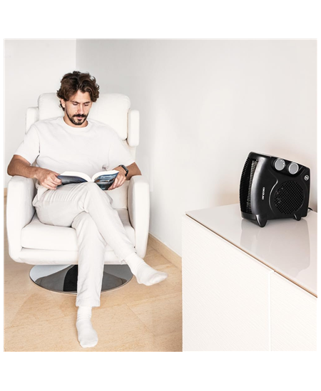 Cecotec ReadyWarm 2000 Max Dual Black | Fan heater | 2000 W | Number of power levels 3 | Suitable for rooms up to 20 m² | Black