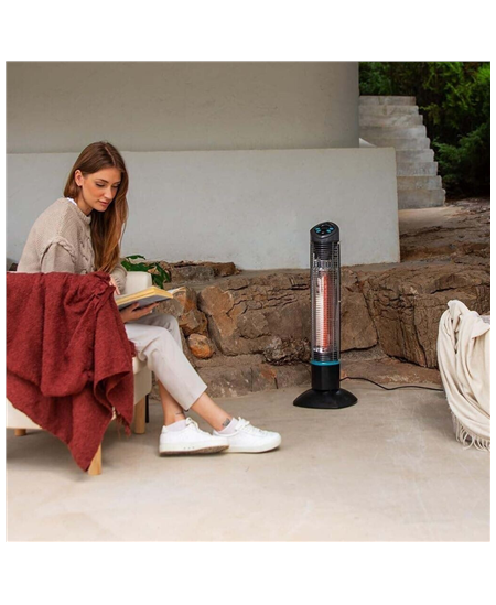 Cecotec ReadyWarm 1000 Power Tower | Halogen Heater | 1000 W | Number of power levels 2 | Black | IP55
