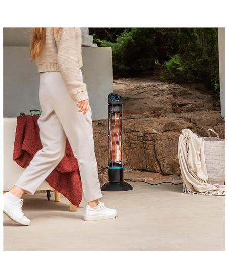 Cecotec ReadyWarm 1000 Power Tower | Halogen Heater | 1000 W | Number of power levels 2 | Black | IP55