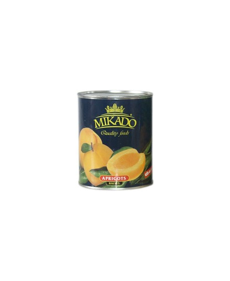 Abrikosų puselės MIKADO, 825 g / 480 g