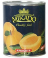 Abrikosų puselės MIKADO, 825 g / 480 g