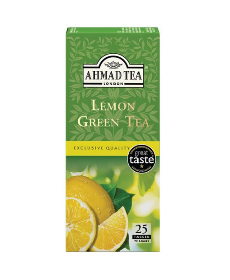 Ahmad Tea Citrinų skonio žalioji arbata, maišeliuose, 25 vnt.