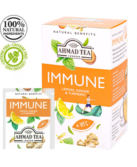 Ahmad Tea Natūrali arbata ''Immune'', vokeliuose su siūlu, 20 vnt.