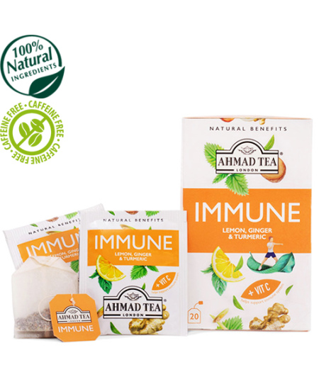 Ahmad Tea Natūrali arbata ''Immune'', vokeliuose su siūlu, 20 vnt.
