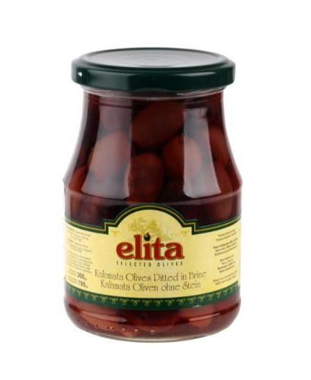 Alyvuogės ELITA Kalamata, be kauliukų, L dydis, 360 g/ 190 g