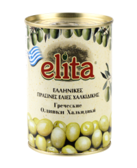 Alyvuogės ELITA žaliosios, didelės, be kauliukų, L dydis, 360 g/ 190 g
