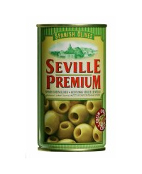 Alyvuogės SEVILLE PREMIUM, žalios, be kauliukų, M dydis, 350 / 150 g