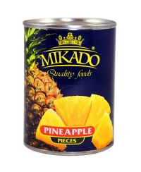 Ananasų gabaliukai MIKADO, 565/340 g